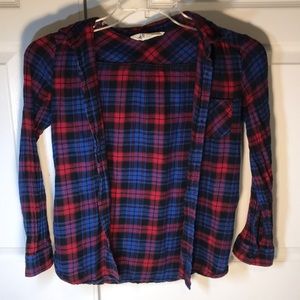 Kids Red and Blue Plaid Flannel